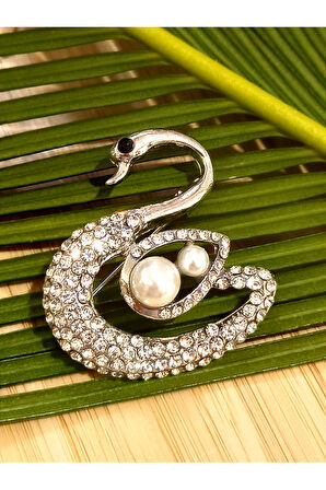 Monalisa Home Kuğu Figürlü Broş