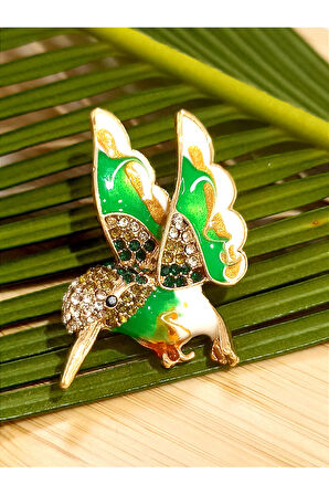 Monalisa Home Kuş Figürlü Broş