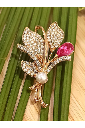 Monalisa Home Çiçek Figürlü Broş