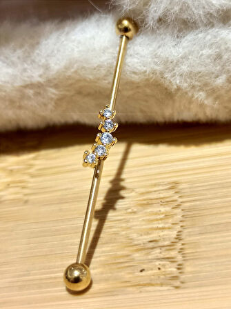 Monalisa Home Lüks Gold Renk Gösterişli Köprü Piercing