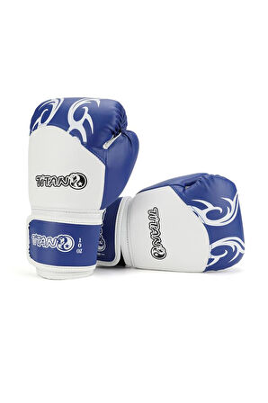 TİTAN SPORT MAVİ BEYAZ İŞLEMELİ BOKS ELDİVENİ