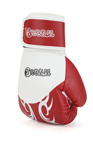 TİTAN SPORT KIRMIZI BEYAZ İŞLEMELİ BOKS ELDİVENİ