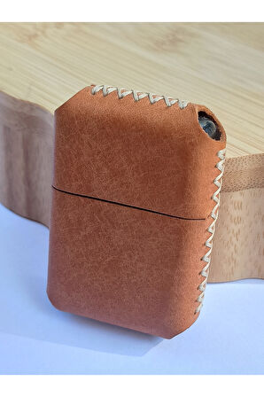 Monalisa Home Renkli Gerçek Deri Kılıflı Özel Tasarım Benzinli Çakmak