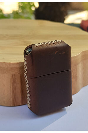 Monalisa Home Renkli Gerçek Deri Kılıflı Özel Tasarım Benzinli Çakmak