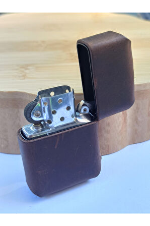 Monalisa Home Renkli Gerçek Deri Kılıflı Özel Tasarım Benzinli Çakmak