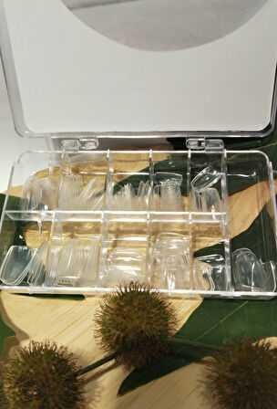 Monalisa Home Lüks Gösterişli Şeffaf Kare Takma Tırnak