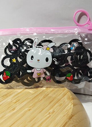 Monalisa Home Gösterişli Siyah Renk Küçük Çoklu Lastik