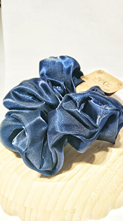 Monalisa Home Gösterişli Parlak Lacivert Renk Büyük Esnek  Lastik Toka