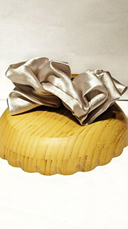 Monalisa Home Gösterişli Parlak Açık Gri Renk Büyük Esnek  Lastik Toka