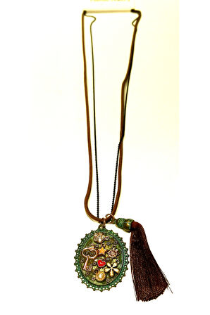 Monalisa Home Otantik Gösterişli Renkli 40 cm Uzunluğunda Kolye