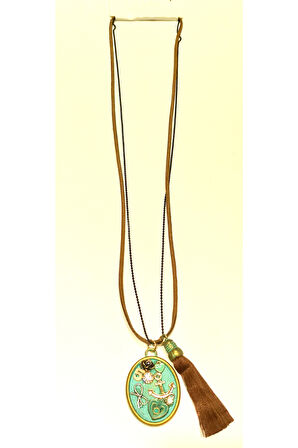 Monalisa Home Otantik Gösterişli Renkli 40 cm Uzunluğunda Kolye