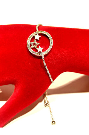 Monalisa Home Gümüş Renk Lüks Figürlü Gösterişli Ayarlanabilir Bileklik