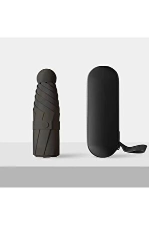 Monalisa Home  Siyah Renk Katlanır Çanta İçi Lüks Şemsiye