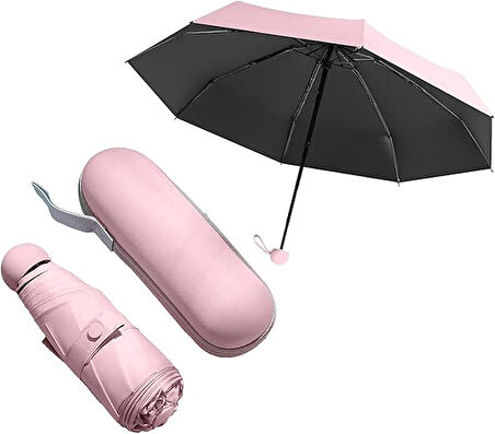 Monalisa Home  Pembe Renk Katlanır Çanta İçi Lüks Şemsiye