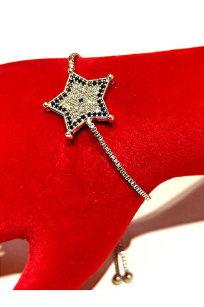 Monalisa Home Gümüş Renk Lüks Figürlü Gösterişli Ayarlanabilir Bileklik