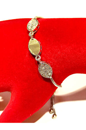 Monalisa Home Gümüş Renk Lüks Figürlü Gösterişli Ayarlanabilir Bileklik