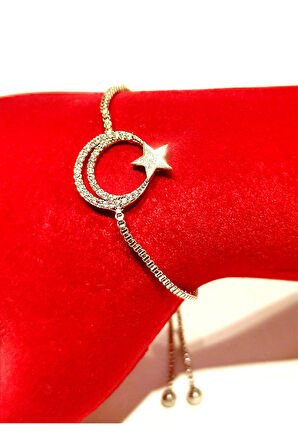 Monalisa Home Gümüş Renk Lüks Figürlü Gösterişli Ayarlanabilir Bileklik