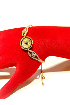 Monalisa Home Gold Renk Lüks Figürlü Gösterişli Ayarlanabilir Bileklik