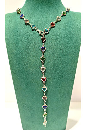 Monalisa Home  Lüks Figürlü Gösterişli Renkli Taşlı Y Kolye