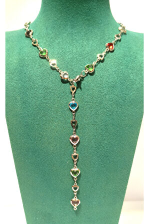 Monalisa Home  Lüks Figürlü Gösterişli Renkli Taşlı Y Kolye