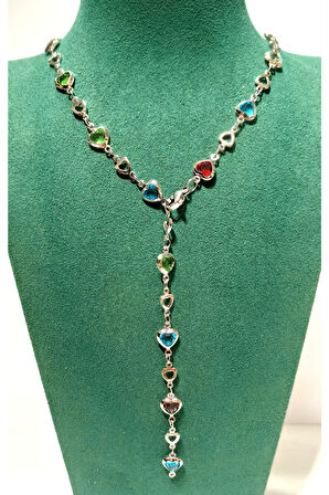 Monalisa Home  Lüks Figürlü Gösterişli Renkli Taşlı Y Kolye