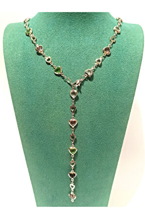 Monalisa Home  Lüks Figürlü Gösterişli Renkli Taşlı Y Kolye