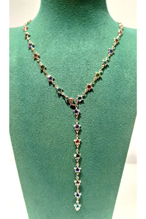 Monalisa Home  Lüks Figürlü Gösterişli Renkli Taşlı Y Kolye