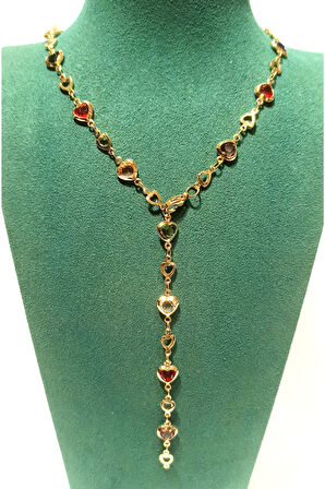 Monalisa Home  Lüks Figürlü Gösterişli Renkli Taşlı Y Kolye