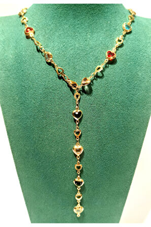 Monalisa Home  Lüks Figürlü Gösterişli Renkli Taşlı Y Kolye