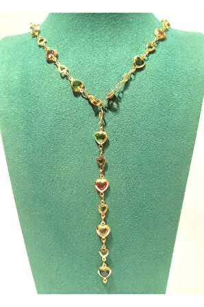 Monalisa Home  Lüks Figürlü Gösterişli Renkli Taşlı Y Kolye