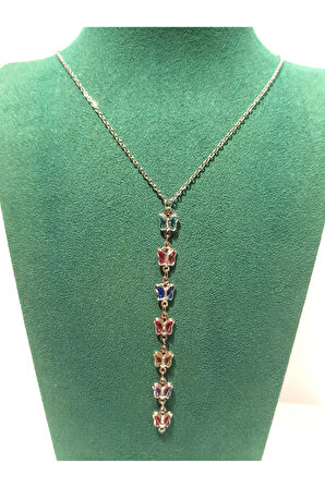 Monalisa Home Lüks Figürlü Gösterişli Renkli Y Kolye