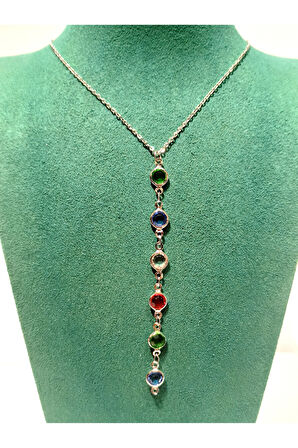 Monalisa Home Lüks Figürlü Gösterişli Renkli Y Kolye