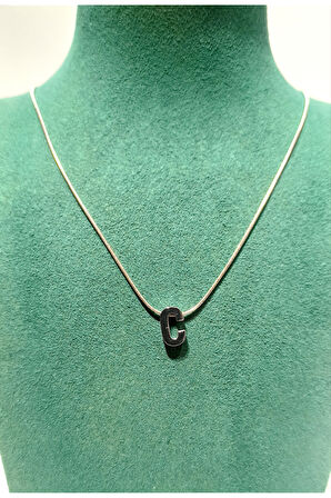 Monalisa Home Gümüş Renk Lüks Figürlü Gösterişli  ''C'' Harfi Kolye