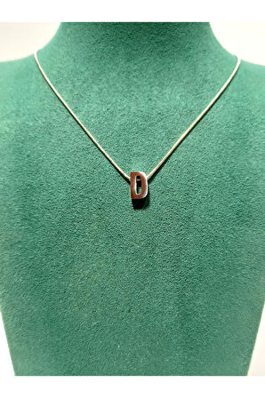 Monalisa Home Gümüş Renk Lüks Figürlü Gösterişli  ''D'' Harfi Kolye