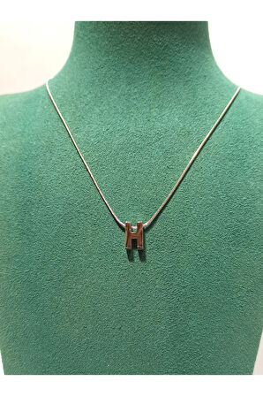 Monalisa Home Gümüş Renk Lüks Figürlü Gösterişli  ''H'' Harfi Kolye