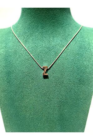 Monalisa Home Gümüş Renk Lüks Figürlü Gösterişli  ''Z'' Harfi Kolye