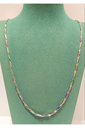 Monalisa Home Lüks Gösterişli Parlak Zincir Çelik Erkek Kolye