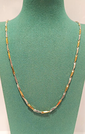 Monalisa Home Lüks Gösterişli Parlak Zincir Çelik Erkek Kolye