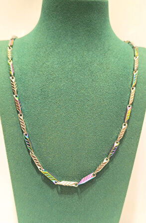 Monalisa Home Lüks Gösterişli Parlak Zincir Çelik Erkek Kolye