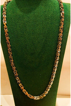 Monalisa Home Lüks Gösterişli Parlak Zincir Çelik Erkek Kolye