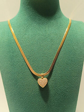 Monalisa Home Gold Renk Lüks Gösterişli Figürlü Çelik Kolye