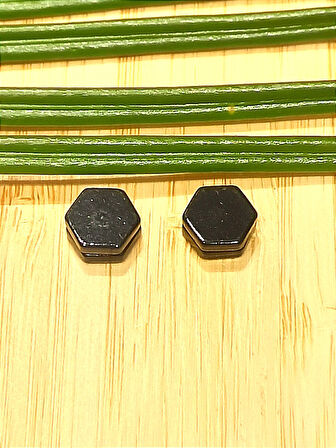 Monalisa Home Çelik Siyah Figürlü Unisex Küpe