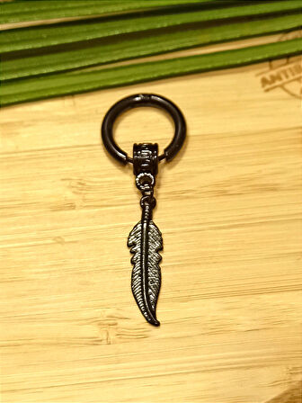 Monalisa Home Çelik Siyah Figürlü Unisex Küpe