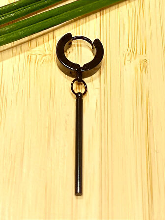 Monalisa Home Çelik Siyah Figürlü Unisex Küpe