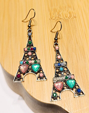 Monalisa Home Lüks Renkli Figürlü Otantik Küpe