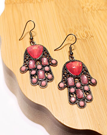 Monalisa Home Lüks Renkli Figürlü Otantik Küpe