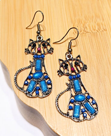 Monalisa Home Lüks Renkli Figürlü Otantik Küpe