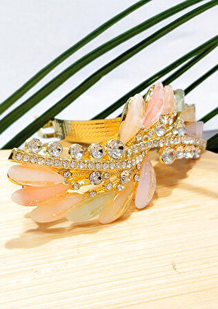 Monalisa Home 7 cm Lüks Renkli Parlak Taşlı Toka