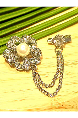 Monalisa Home Lüks Gösterişli Metal Yaka İğnesi