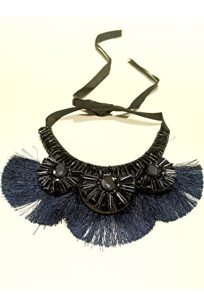 Monalisa Home Lüks Tasarım Taşlı Geleneksel Boyun Sarkaçlı Kolye